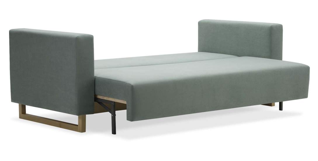 Прямой диван Каперс Пыльно-бирюзовый велюр