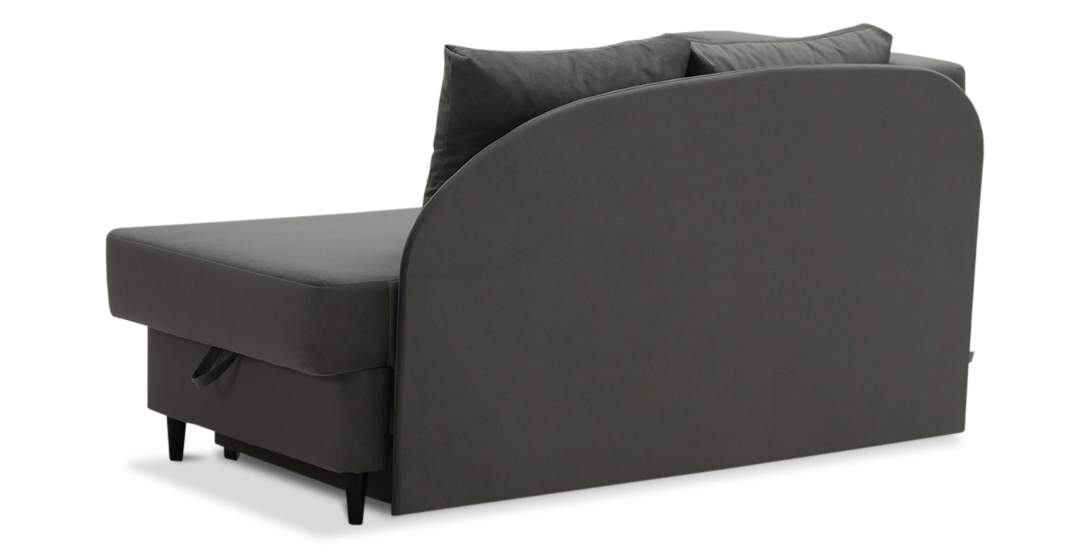 Угловая кушетка правая Иби Серый велюр