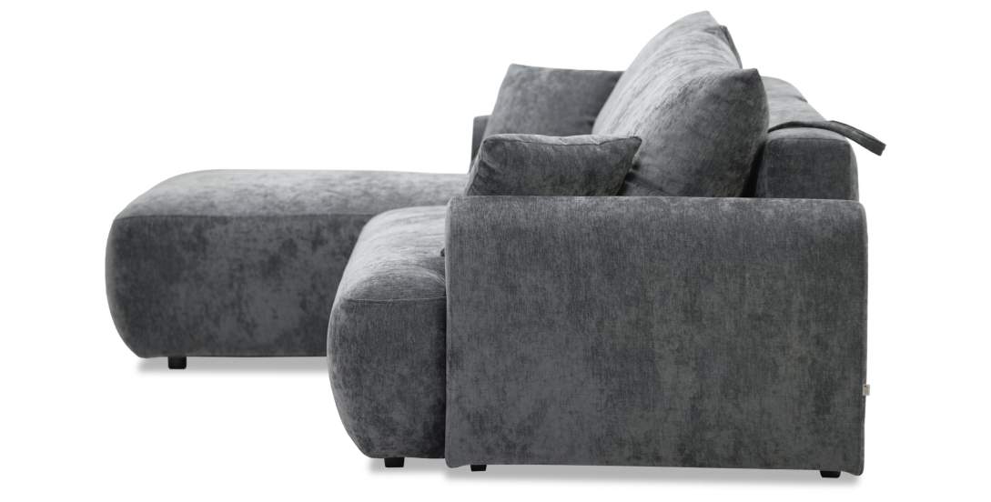 Угловой диван правый Кьянти Графитовый шенилл