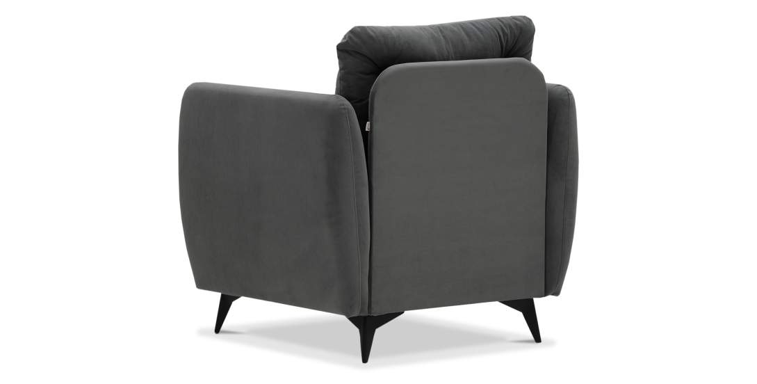 Нераскладное кресло Тиволи серый велюр 