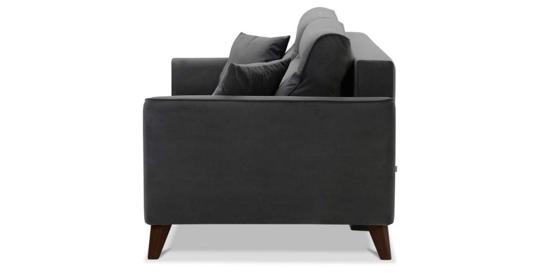 Прямой диван Авилла Серый велюр