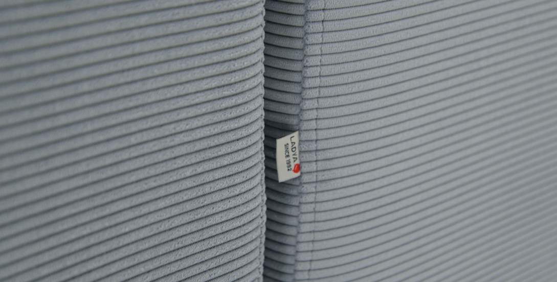 Угловой диван левый Вегас Серо-голубой велюр