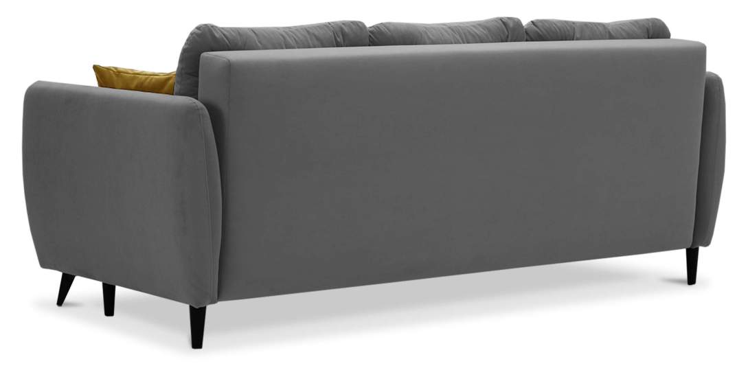 Прямой диван Тиволи Серый велюр 