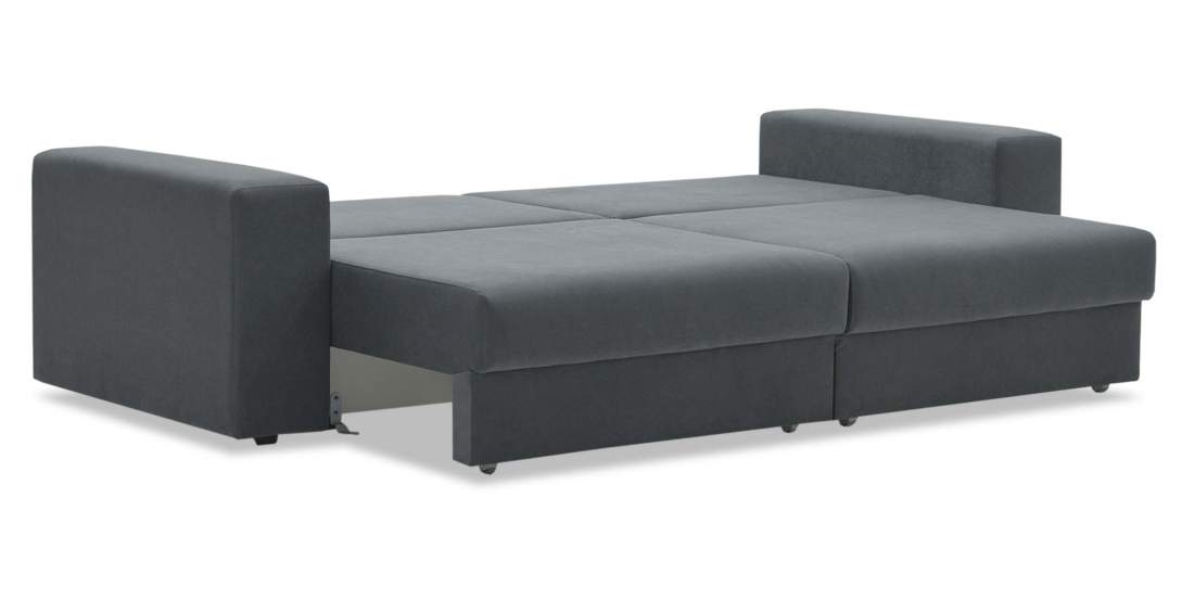 Прямой диван Майами Графитовый велюр 