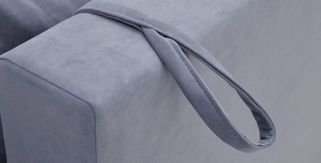 Угловой диван Тьерри Дымчатый фиолетовый велюр 