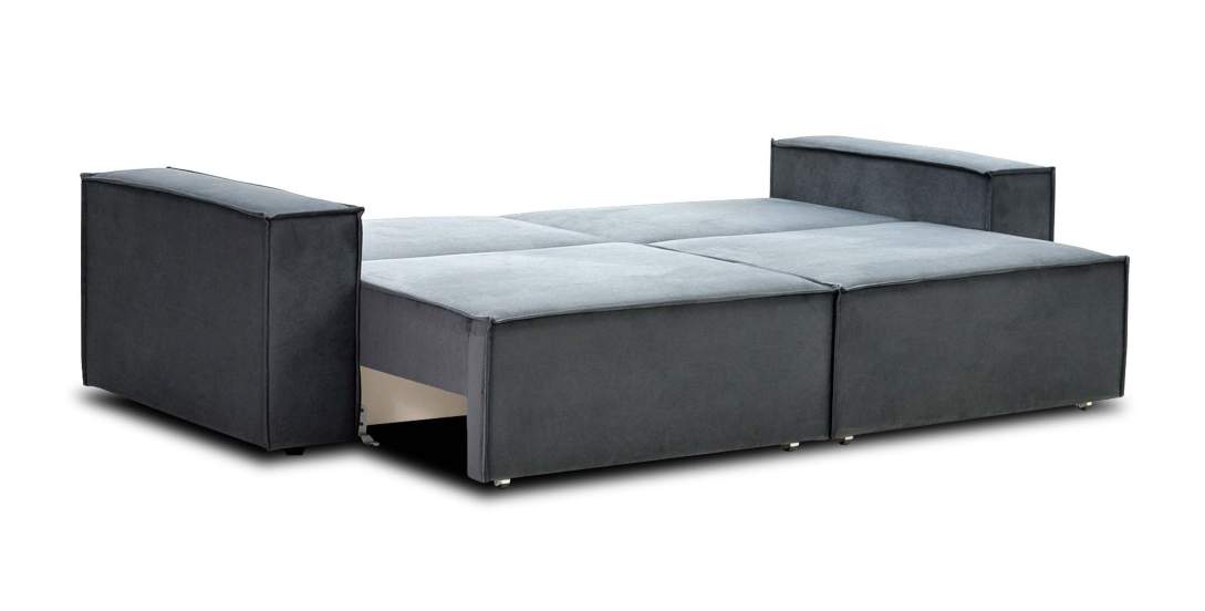 Прямой диван Фабио Антрацитовый велюр Уцененный