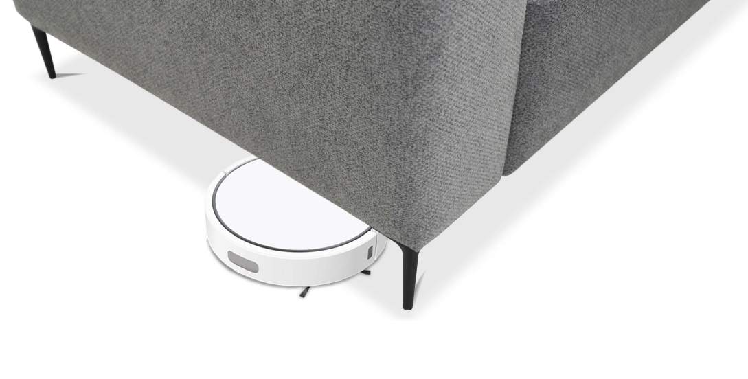 Прямой диван Вебер Жемчужно-серый велюр