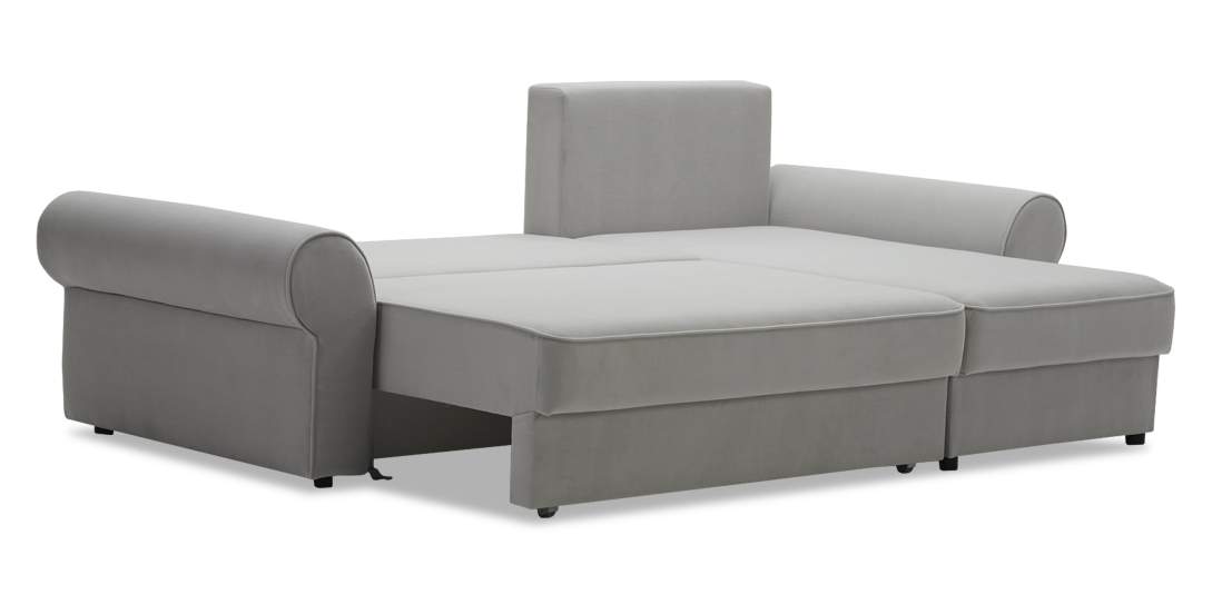 Угловой диван Тьерри Серебристый велюр 