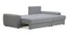 Угловой диван правый Коста светло-серый велюр