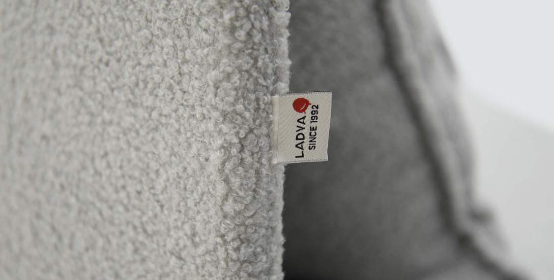 Угловая кушетка левая Элфи Cеребристый букле 