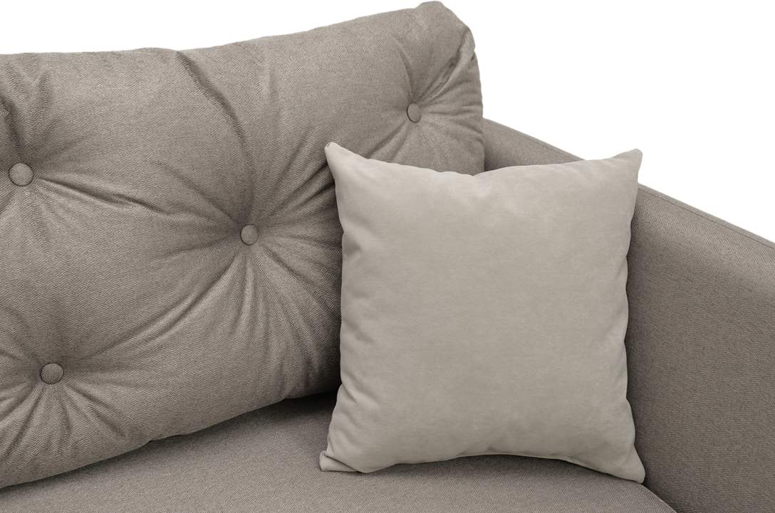 Прямой мини диван Тиволи 120 коричневая рогожка