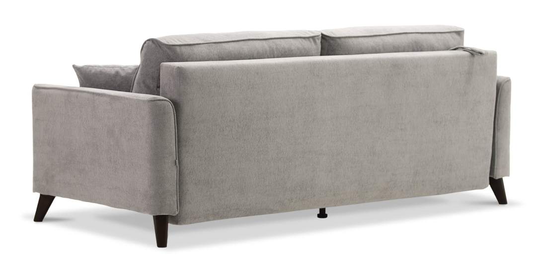 Прямой диван Авилла светло-серый велюр