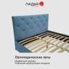 Двуспальная кровать Артэ 160 голубой велюр