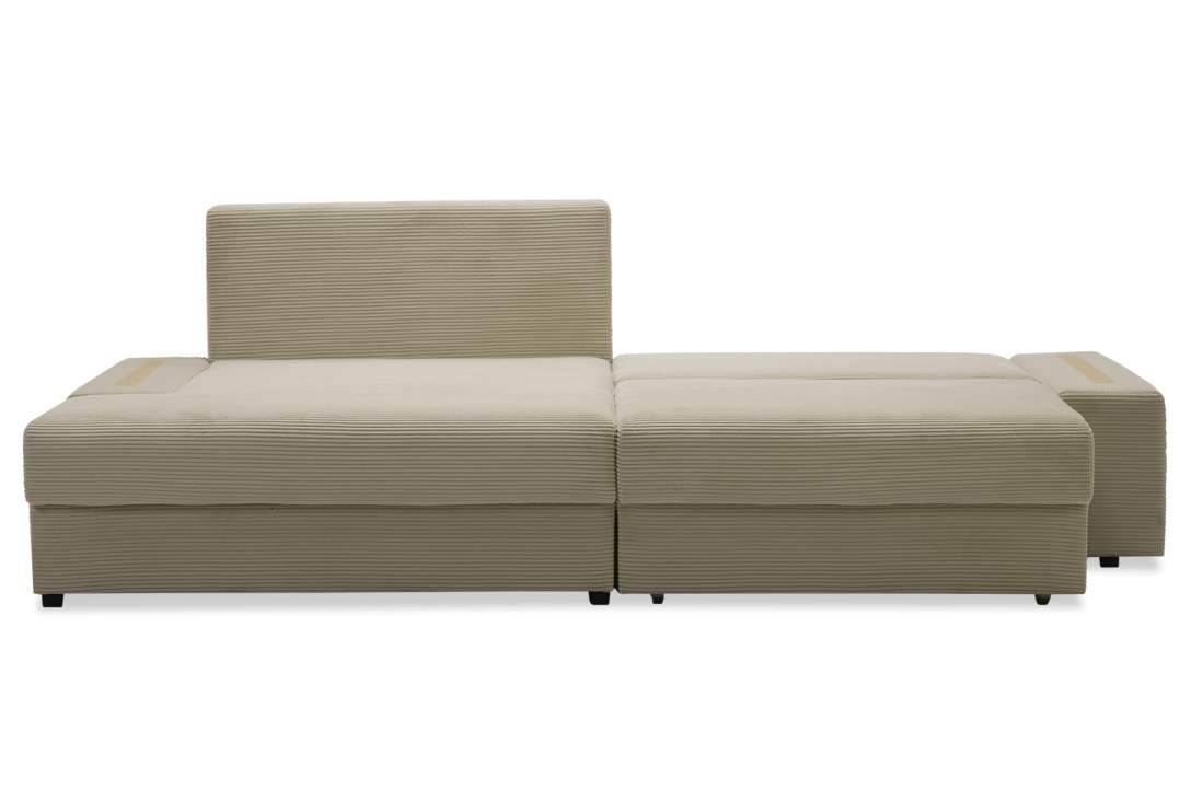 Угловой диван левый Тайлин кремовый велюр