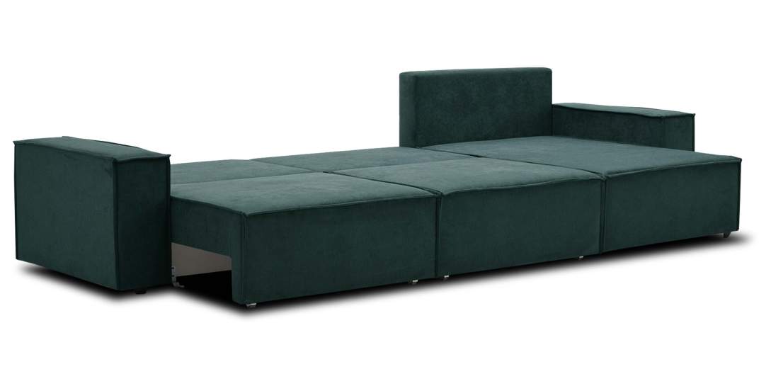 Угловой диван Фабио Max Изумрудный велюр