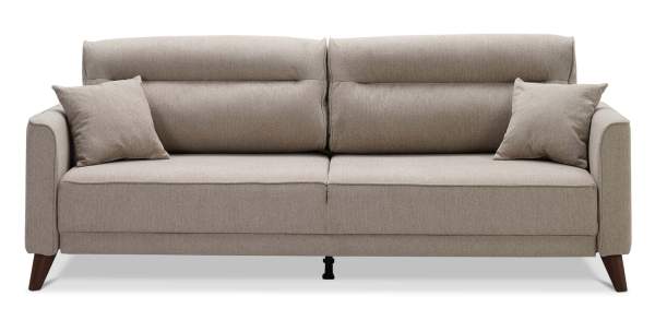 Прямой диван Авилла светло-коричневый велюр Уцененный