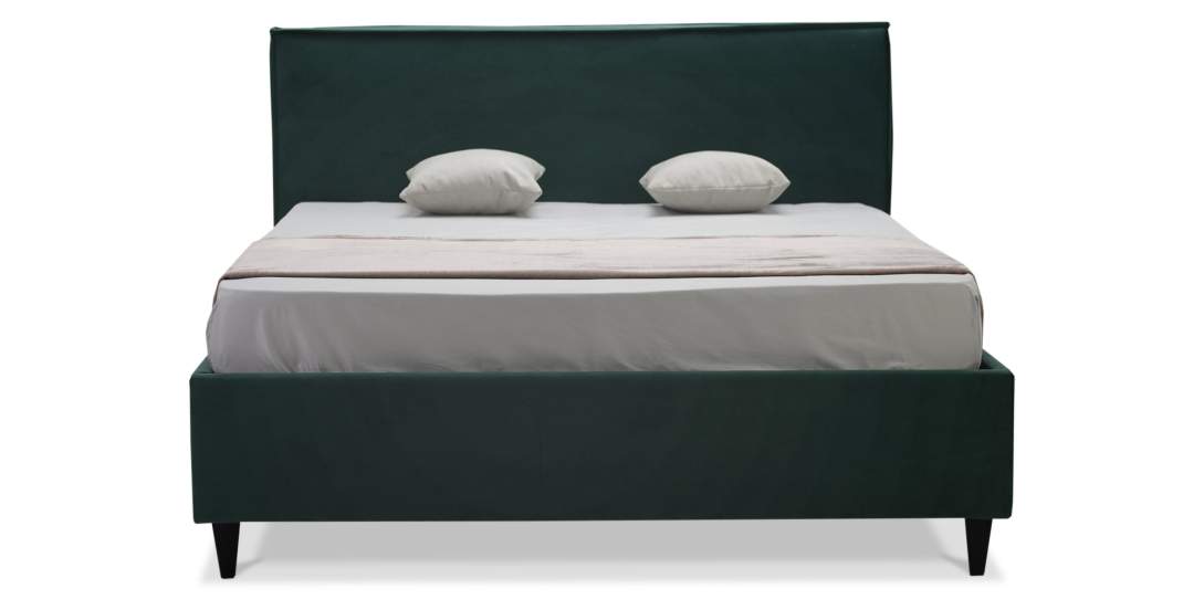 Двуспальная кровать Блэр 160 изумрудный велюр