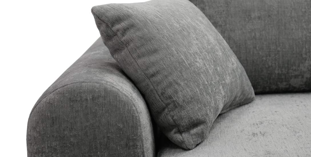 Прямой диван Кьянти Стальной велюр 