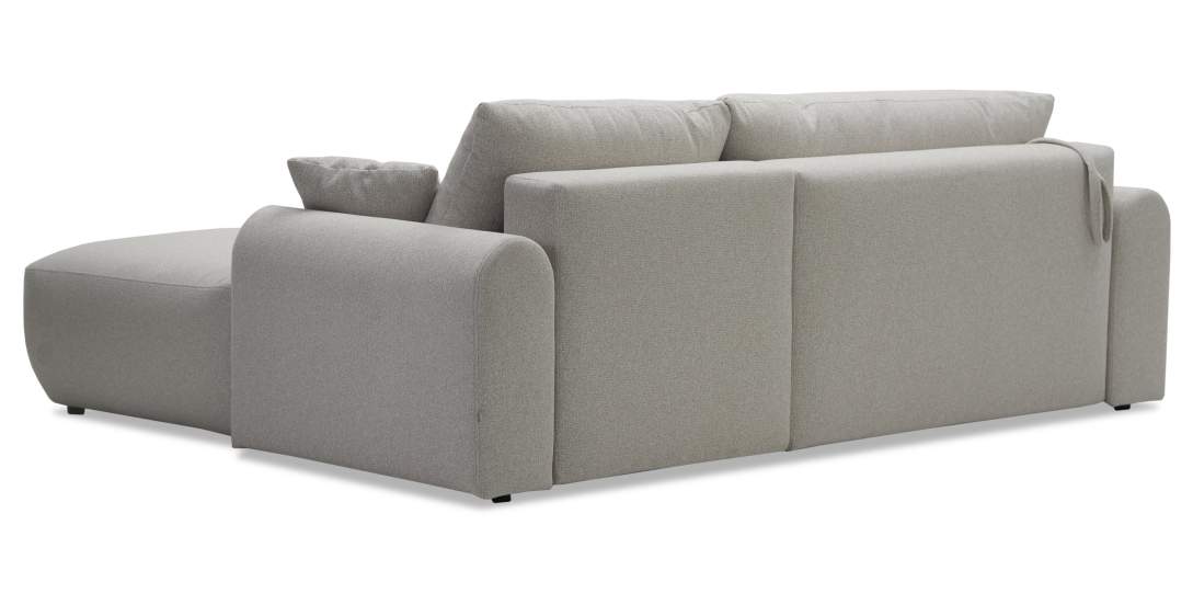 Угловой диван правый Кьянти Серо-бежевый велюр