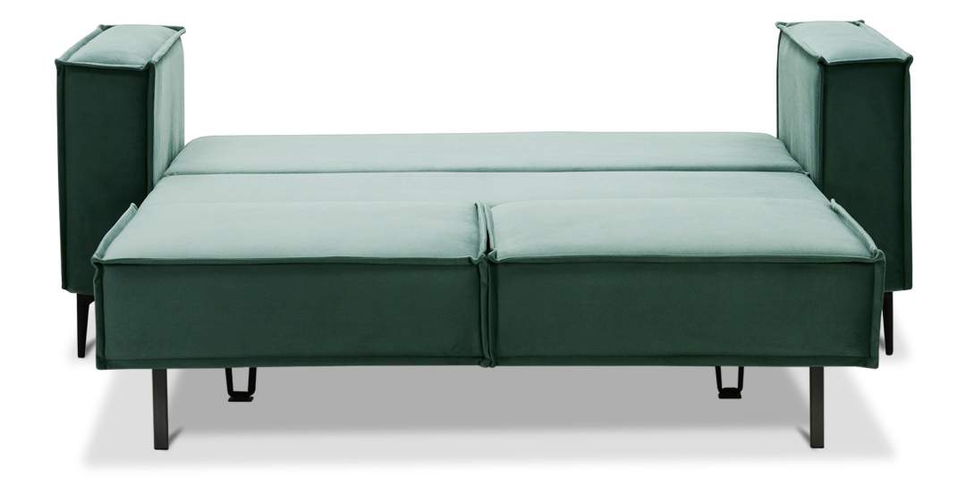 Прямой мини диван Авиньон изумрудный велюр