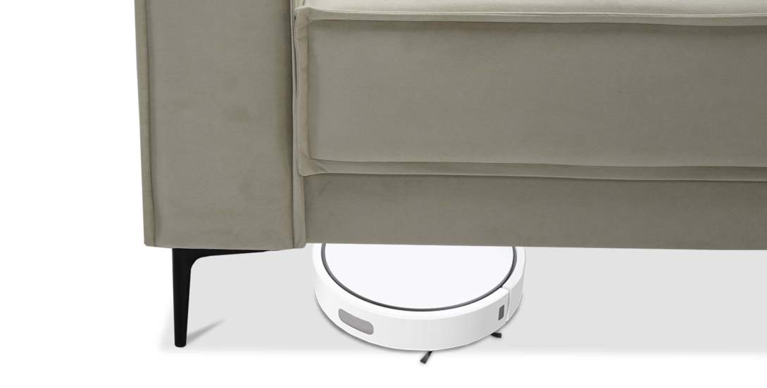 Прямой мини диван Авиньон Айвори велюр