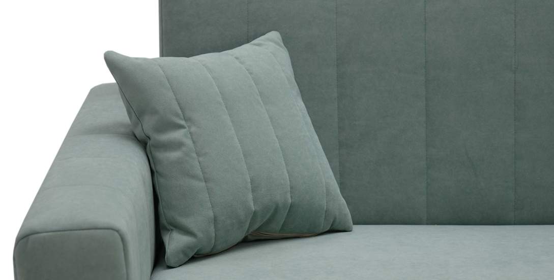 Прямой мини диван Эмма 140 Бирюзовый велюр