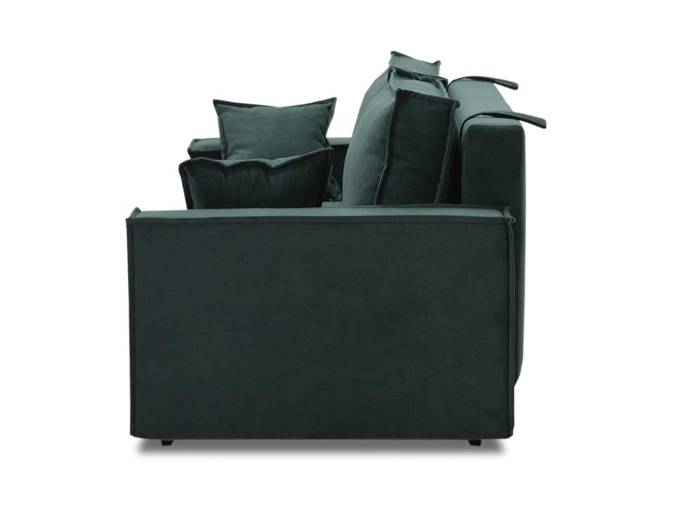 Прямой диван Фабио изумрудный велюр 