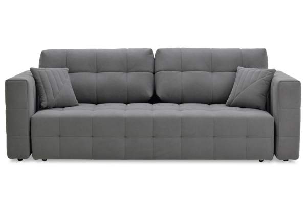 Прямой диван Энзо серый велюр