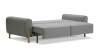 Прямой диван Тельда серый велюр