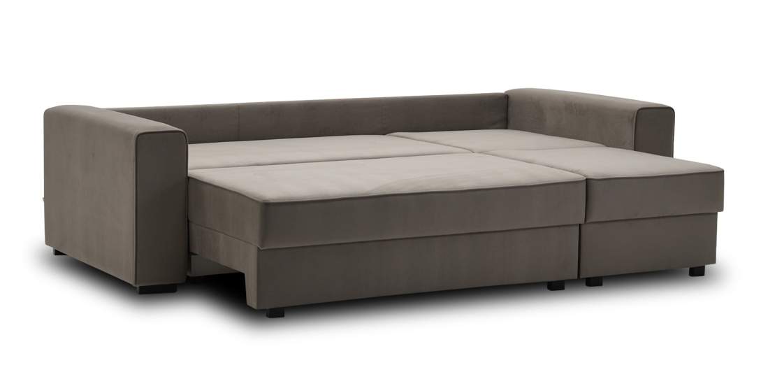 Диван трансформер Астон Светло-коричневый велюр 