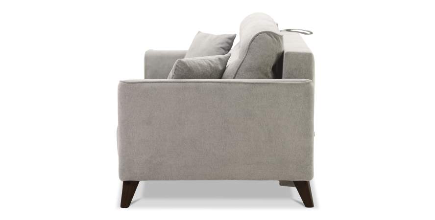 Прямой диван Авилла светло-серый велюр