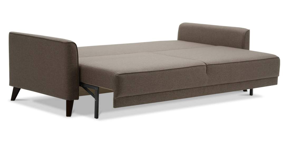 Прямой диван Авилла Светло-коричневая рогожка