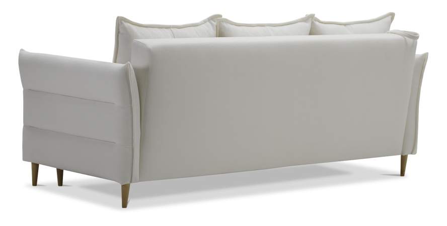 Прямой диван Шейн Белый букле Уцененный