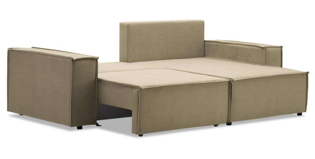 Угловой диван Фабио Бежевый велюр