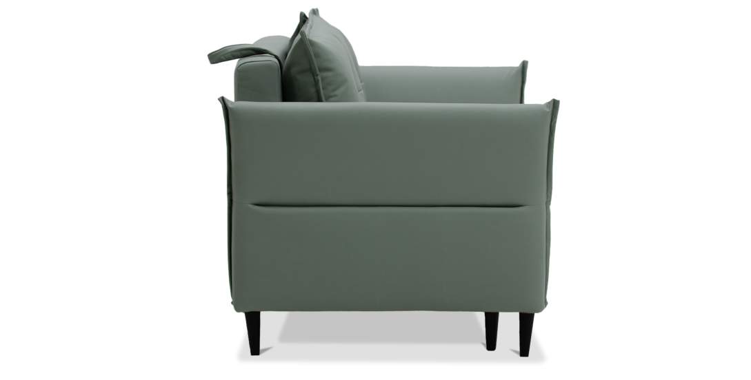 Прямой мини диван Лома 120 мятная искусственная кожа