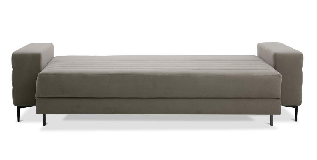 Прямой диван Белес миди коричневый велюр