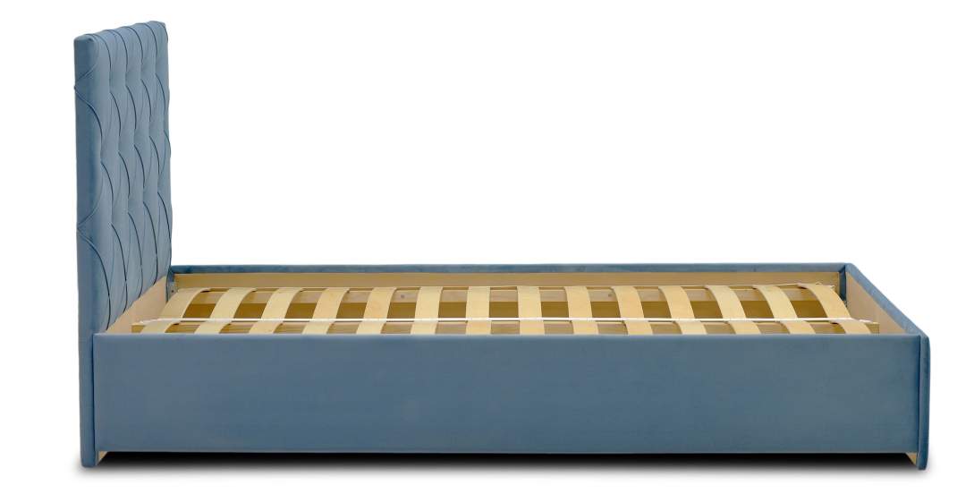 Двуспальная кровать Артэ 160 голубой велюр