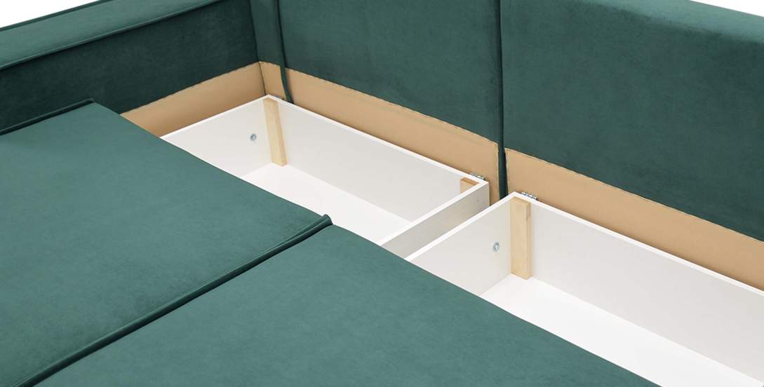 Угловой диван Фабио Max Изумрудный велюр