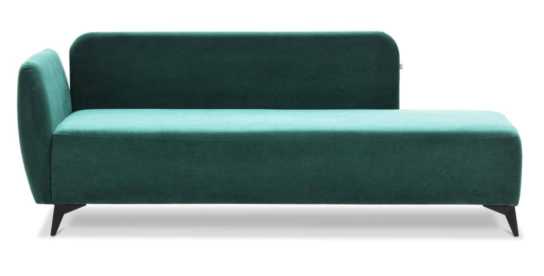 Угловая кушетка Тиволи 190 Изумрудный велюр