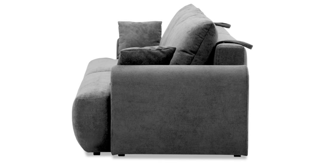 Прямой диван Кьянти Графитовый велюр 