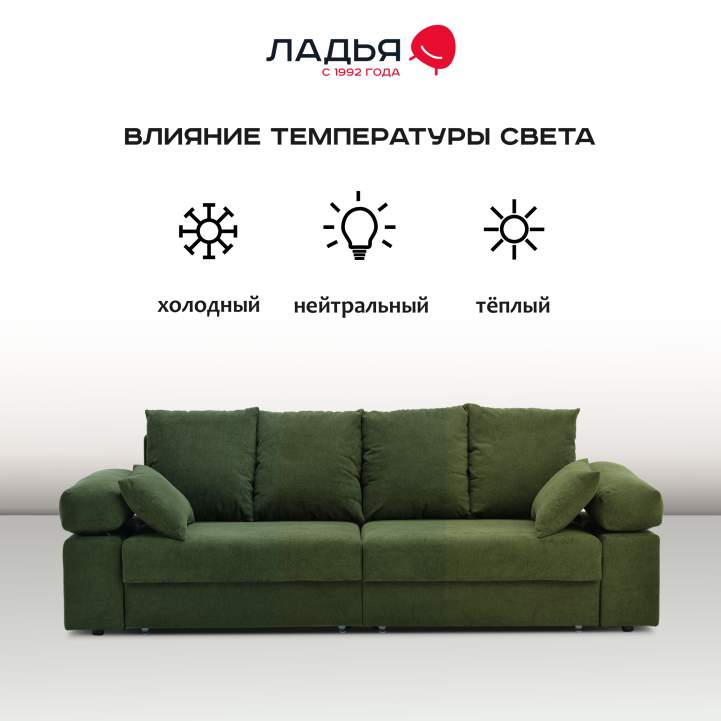 Прямой диван Тайлин травяной велюр