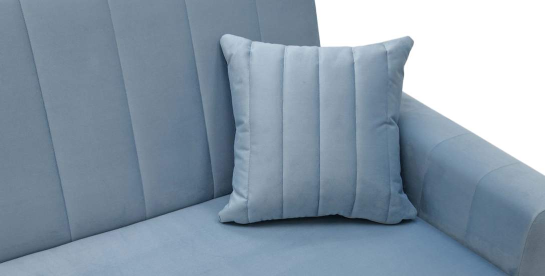 Прямой диван Эмма Голубой велюр