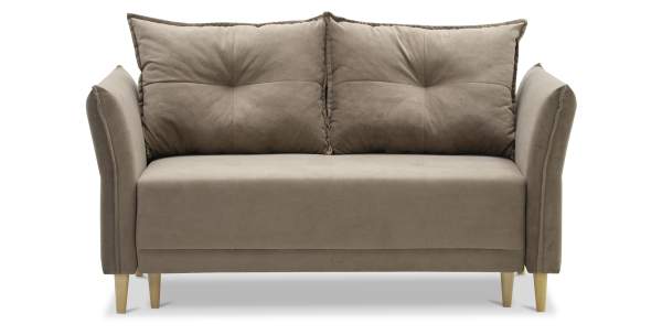 Прямой мини диван Лома 140 Тауп велюр Уцененный