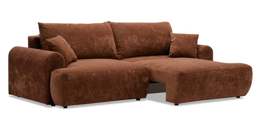 Прямой диван Кьянти Терракотовый велюр 