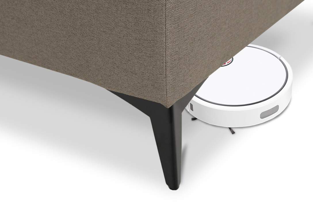 Угловая кушетка Тиволи 120 коричневая рогожка