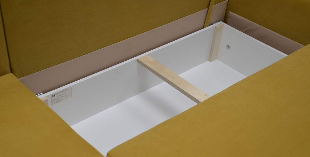 Угловой диван правый Коста Горчичный велюр