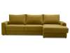 Угловой диван правый Вегас горчичный велюр