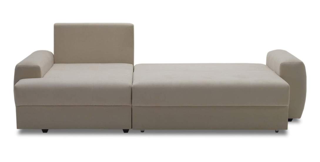 Угловой диван левый Коста Айвори велюр