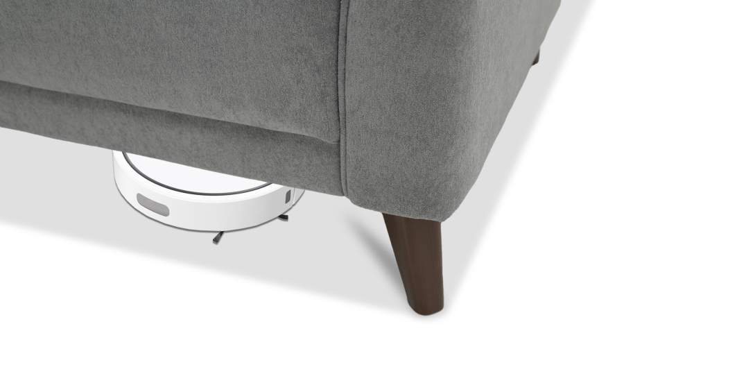 Прямой диван Авилла Антрацитовый велюр