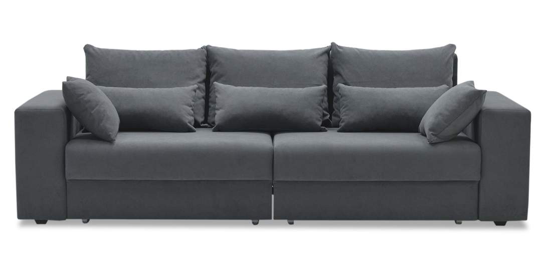 Прямой диван Майами Графитовый велюр 